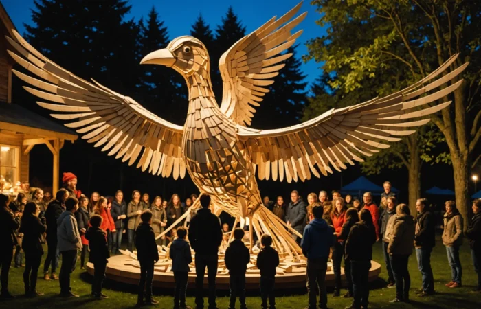 oiseau bois mobile