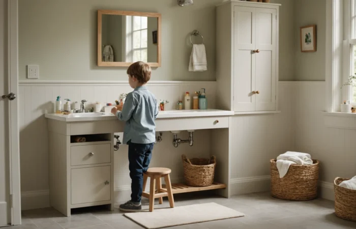salle de bain montessori